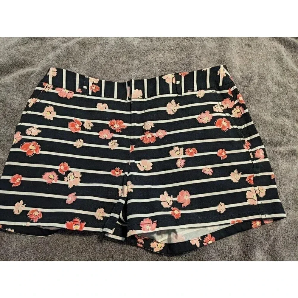 Elle Shorts Floral/Black/Stripe Size‎ 10 Stretch
